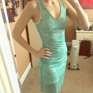 Charlotte Russe aqua lace dress
